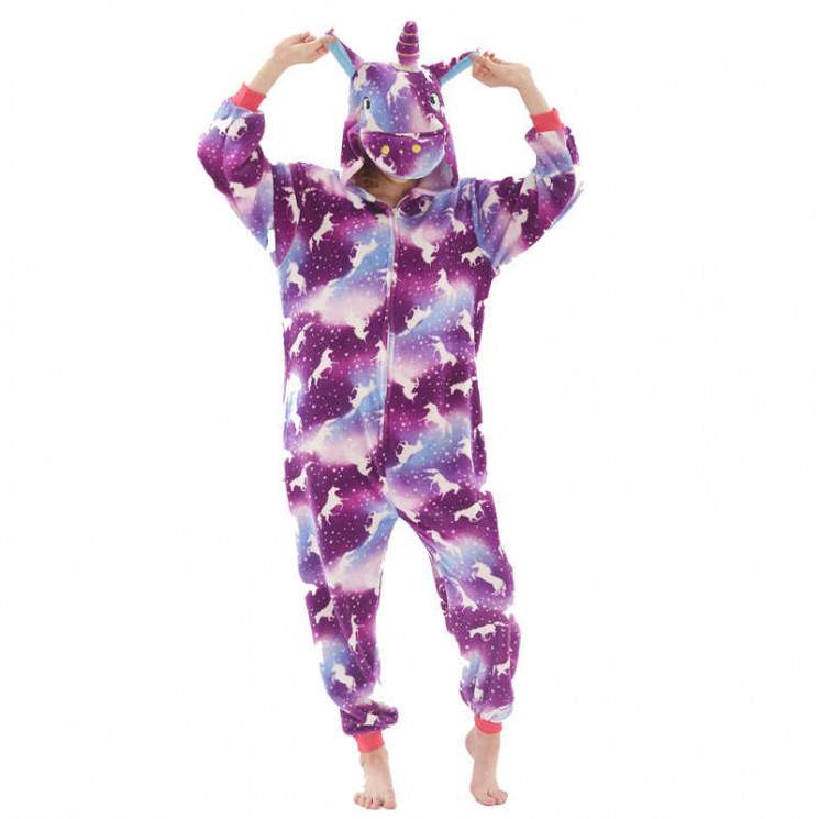 Кигуруми пурпурный единорог пижама 